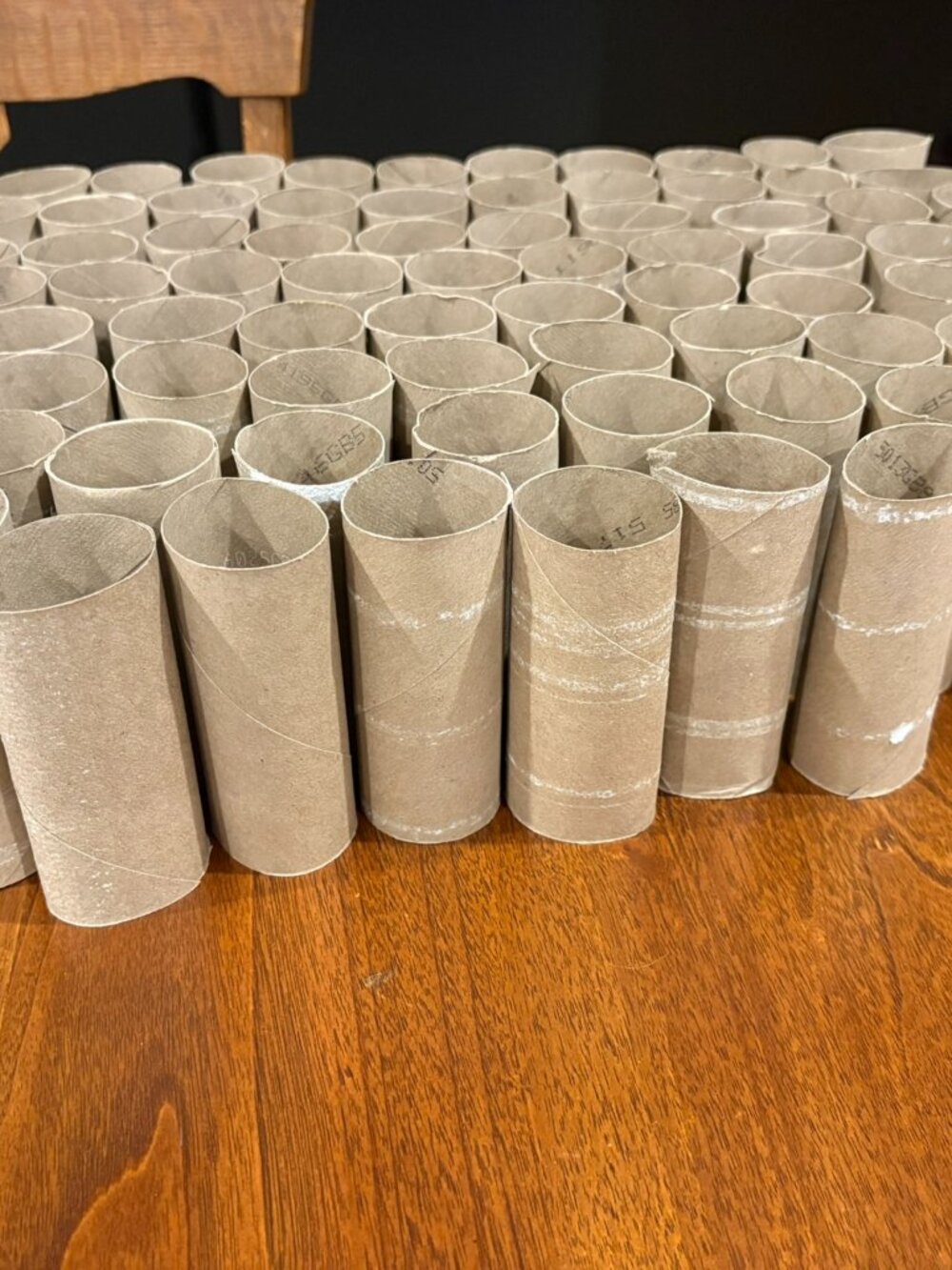 For crafting: lot of 78 rolls from toilet tissue